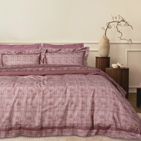 Σετ Σεντόνια Tencel-Βαμβακερά Υπέρδιπλα 240x270εκ. Executive 1687 Κρεμ-Ροζ Das Home