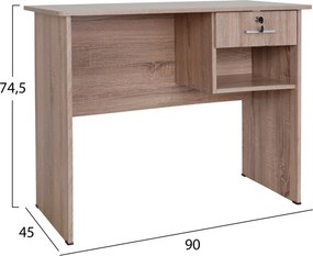 ΓΡΑΦΕΙΟ ΜΕΛΑΜΙΝΗΣ HAYDEN ΜΕ ΣΥΡΤΑΡΙ HM2283.02  SONAMA 90X45X74,5Y