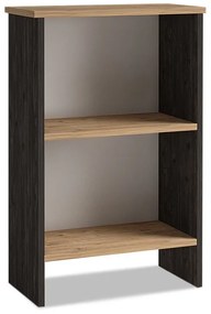 Megapap Βιβλιοθήκη Μελαμίνης Flora Industrial Grey - Oak