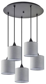 Φωτιστικό Οροφής Κρεμαστό Adept 77-9028 40x300cm 4xE27 60W Grey Homelighting Metal, Fabric