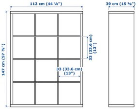 KALLAX ραφιέρα με 6 ένθετα 592.782.65