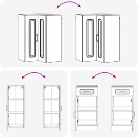 vidaXL Μονάδα κουζίνας KALMAR 8 pcs Sonoma Δρυς Επεξεργασμένο Ξύλο