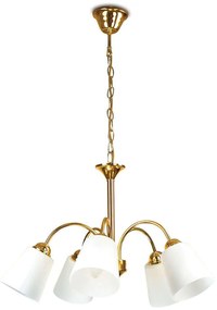 Φωτιστικό Οροφής I-1162/5 Oro Gold Fan Europe Metal, Glass