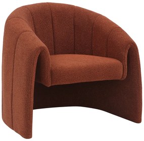 Intrahome Πολυθρόνα Fassy Intrahome μπουκλέ ύφασμα σε κεραμιδί απόχρωση 80x66x80εκ | SKU: INTRAPA-461111126