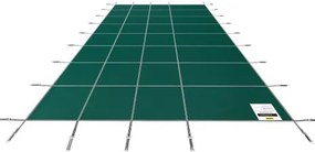 VEVOR Pool Safety Cover 18x42ft, Inground Pool Cover fit for 16x40 ft Pool, Rectangle Inground Safety Pool Cover Green Mesh Solid Pool Safety Cover for Swimming Pool Winter Safety Cover