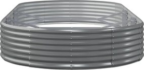 vidaXL Ζαρντινιέρα Γκρι 296x140x36 εκ. Γαλβανισμένος χάλυβας