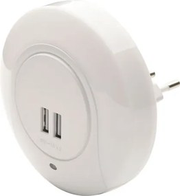 Φωτάκι Νυκτός LED Με 2 Θύρες USB Aca SF78LED