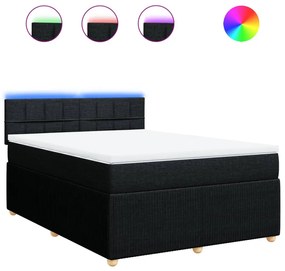 ΚΡΕΒΑΤΙ BOXSPRING ΜΕ ΣΤΡΩΜΑ ΜΑΥΡΟ 140X200 ΕΚ. ΥΦΑΣΜΑΤΙΝΟ 3289781