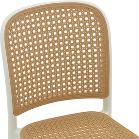 Καρέκλα Nereus pakoworld pp φυσικό-λευκό 45x43x84εκ