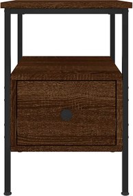 vidaXL Κομοδίνα 2 τεμ. Καφέ Δρυς 34 x 36 x 50 εκ. Επεξεργασμένο Ξύλο