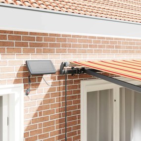 vidaXL Χειροκίνητη τέντα με ηλιακό LED 3,5 x 2,5 m