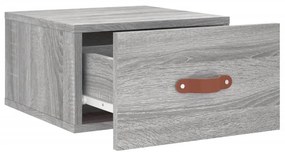 vidaXL Κομοδίνα Επιτοίχια Γκρι Sonoma 35 x 35 x 20 εκ.