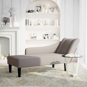 vidaXL Σαλόνι πολυθρόνας με δεξί μπράτσο Ύφασμα Taupe