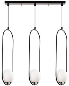 Φωτιστικό Οροφής - Ράγα Mudoni 536NTD1132 70x15x146cm 3xE27 40W Multi-Black Opviq