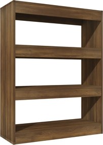 vidaXL Βιβλιοθήκη/Διαχωρ. Χώρου Καφέ Δρυς 80x30x103 εκ. Επεξεργ. Ξύλο