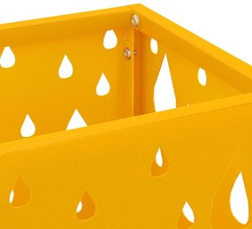 vidaXL Σχέδιο & βάση αποθήκευσης Μουσταρδί 15.5 x 15.5 x 49 εκ Ατσάλι