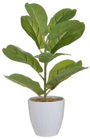 Διακοσμητικό Φυτό Σε Γλάστρα 3-85-475-0268 Φ10x33cm Green-White Inart Πλαστικό