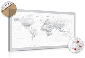 Εικόνα σε κλασικό ασπρόμαυρο χάρτη από φελλό με γκρι περίγραμμα - 120x80  smiley
