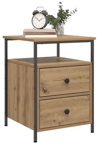 vidaXL Κομοδίνο τεχνίτης Δρυς 44x45x60 εκ. από Επεξεργασμένο Ξύλο