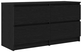 vidaXL ντουλάπι τηλεόρασης Μαύρο 100x35x54 cm Κατασκευασμένο ξύλο