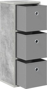 vidaXL Πλαϊνό γραφείο Σκυρόδεμα Γκρι 25,5 x 22 x 69,5 εκ