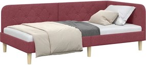 vidaXL Κρεβάτι Γωνίας Κόκκινο 100 x 200 cm ύφασμα
