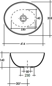 Scarabeo Ovo 8011 41x33 - Επιτραπέζιος νιπτήρας
