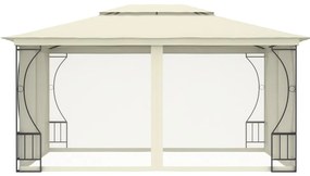 vidaXL Κιόσκι με Δίχτυα Κρεμ 300 x 400 x 265 εκ.