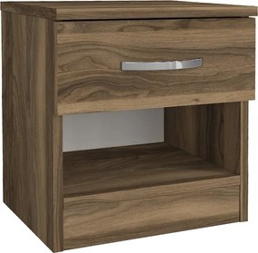 Κομοδίνο Lube Megapap χρώμα καρυδί 40x28,2x40εκ.