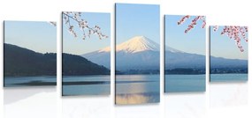 Εικόνα 5 μερών μιας θέας από τη λίμνη Φούτζι - 100x50