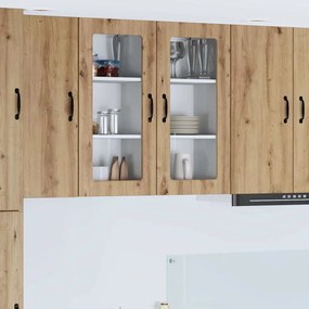 vidaXL Ραφιέρα τοίχου LUCCA 2 pcs Artisan Δρυς 40 x 31 x 80 εκ.