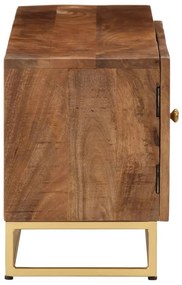 vidaXL Έπιπλο Τηλεόρασης 110 x 30 x 40 εκ. Μασίφ Ξύλο Μάνγκο &amp; Σίδηρος