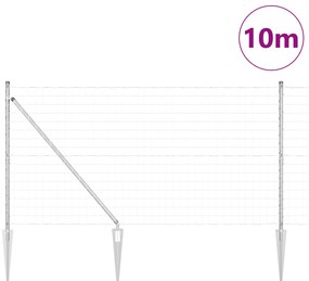 vidaXL Ευρωπαϊκός φράκτης με 7 γάντζους 1.2x10 μ γαλβανισμένος χάλυβας