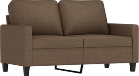 vidaXL Πολυθρόνες Σετ 3 Τεμαχίων Καφέ από Ύφασμα με Μαξιλάρια