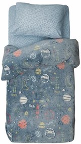 Κουβέρτα Φωσφοριζέ Fleece Μονή 160x220εκ. Nebula Palamaiki