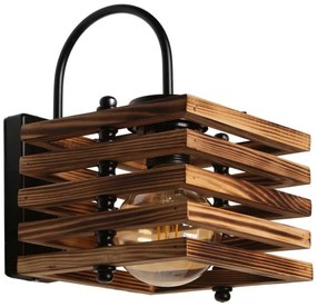 Φωτιστικό Τοίχου - Απλίκα Avni 534LUN3835 Φ18x27cm 1xE27 40W Black-Brown Opviq