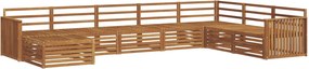 vidaXL Σειρά Καναπέ Εξωτερικού 8 pcs Φυσικό