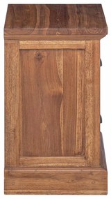 vidaXL Κομοδίνο με συρτάρι Φυσικό 40 x 30 x 50 cm Στερεό Ξύλο Τίκ
