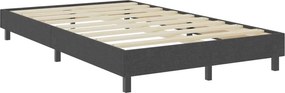 vidaXL Κρεβάτι Boxspring Σκούρο Γκρι 120 x 200 εκ. Υφασμάτινο