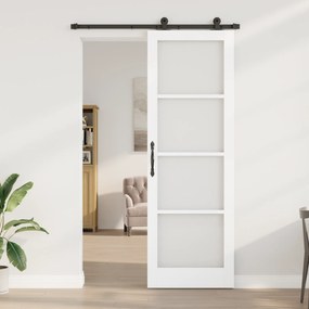vidaXL Συρόμενη Πόρτα με Σετ Εξαρτημάτων 'ORKDAL' Λευκή 78x232 cm