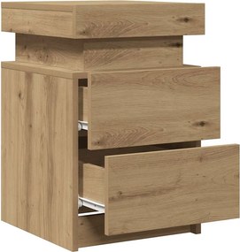 vidaXL Κομοδίνα 2 τεμ. Αρτισιανή Δρυς 35x39x55 εκ. από Επεξεργ. Ξύλο