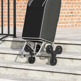 vidaXL Καρότσι Αγορών Μαύρο 39.5 x 33 x 93 εκ Ύφασμα Oxford