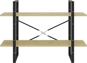 vidaXL Βιβλιοθήκη με 2 Ράφια Sonoma Δρυς 100 x 30 x 70 εκ. Επεξ. Ξύλο