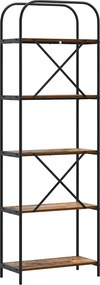 vidaXL Ράφι Βιβλίων 5 επιπέδων 60 x 30 x 183 εκ Επεξεργασμένο ξύλο
