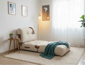 Stewehome Μποέμ μοντέρνος μονός καναπές με πτυσσόμενο στρώμα και μονάδα δαπέδου 80x80x80 cm