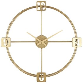 Ρολόι τοίχου Hunga Inart μέταλλο σε χρυσή απόχρωση 60x7.5x60εκ 60x7.5x60 εκ.