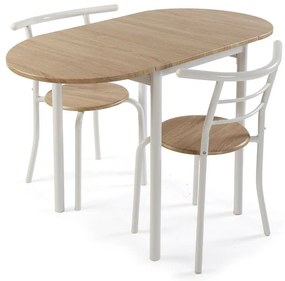 Σετ Τραπέζι με 2 Καρέκλες Versa Λευκό 55 x 77 x 61 cm 60 x 87 x 60 cm