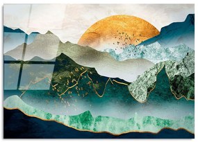 Πίνακας Γυάλινος 123BZM1291 100x70cm Multi Wallity Οριζόντιοι Glass