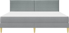 vidaXL Σκελετός Κρεβατιού Ανοιχτό γκρι 200 x 200 cm Πολυεστέρας