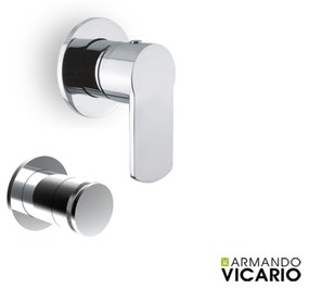 Armando Vicario GLAM Μίκτης εντοιχισμού &amp; περιστροφικός εκτροπέας 2 εξόδων Chrome
